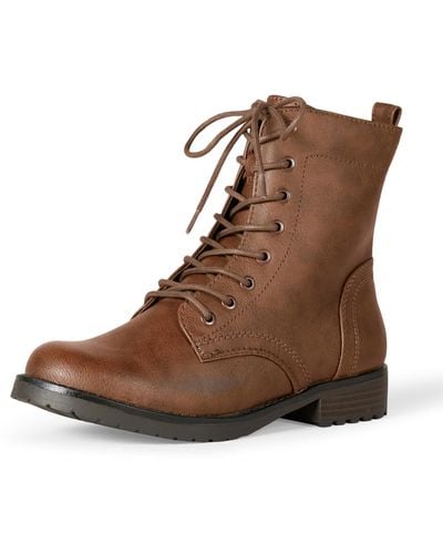 Amazon Essentials Lace-up Combat Boot - Brown