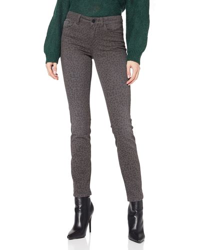 Tom Tailor Alexa Slim Jeans mit Leo-Print 1022793 - Grau