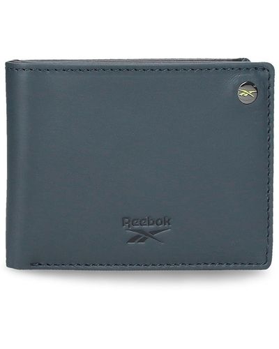 Reebok Switch Horizontal Wallet With Purse Blue 11 X 8 X 1 Cm Leather