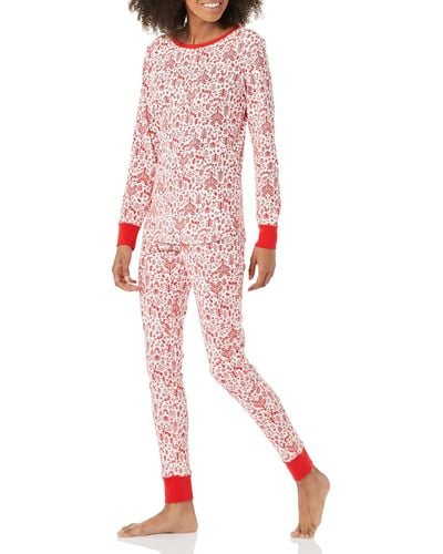 Amazon Essentials Knit Pajama Set-discontinued Colors - Red