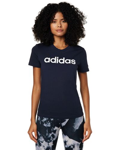 adidas Camiseta LOUNGEWEAR Essentials Slim Logo - Azul