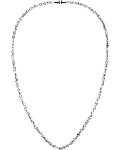 Tommy Hilfiger Jewelry Collar de cadena para Hombre de Acero inoxidable de Acero inoxidable - Blanco
