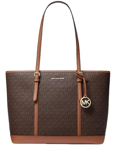 Michael Kors Jet Set Travel Large Logo Tote Bag in Black | Lyst UK