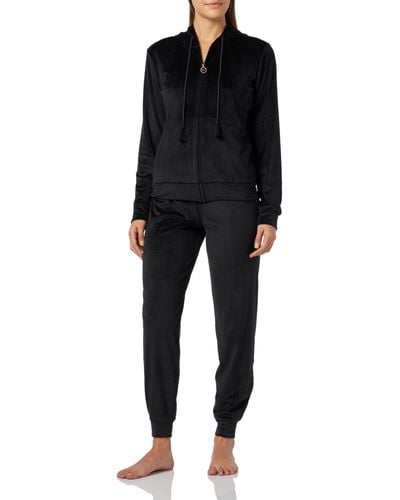 Emporio Armani Chenille Full Zip Jacket + Pants - Black
