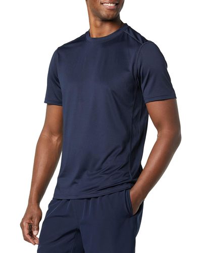 Amazon Essentials T-Shirt a iche Corte Elasticizzata Tecnica Uomo - Blu