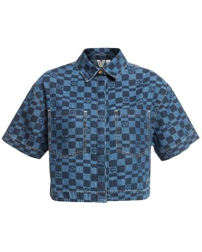 Roxy Short Sleeve Denim Shirt for - Kurzarm-Jeanshemd - Frauen - XL - Blau