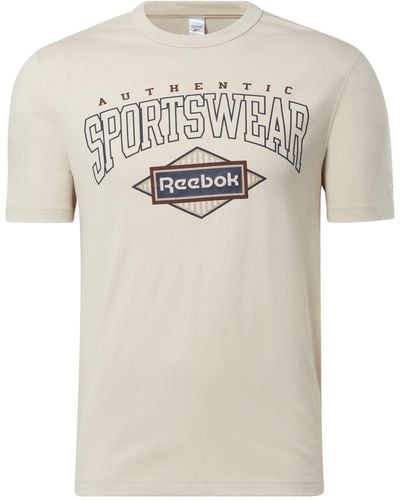Reebok 's Classics Sporting Goods Tee T-shirt - Natural