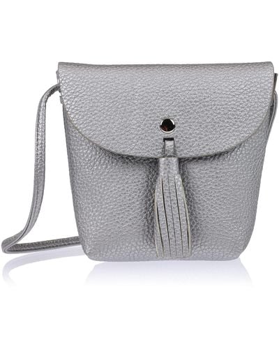 Tom Tailor DENIM bags Ida Umhängetasche Umschlagtasche Klein Silber - Grau