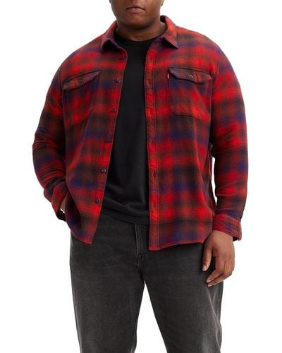 Levi's Big & Tall Jackson Worker Shirt - Red