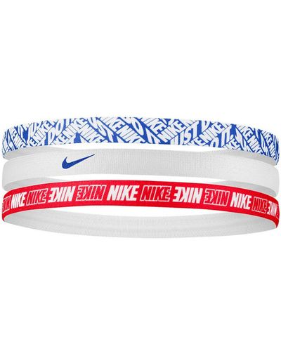 Nike Gedrukte Huidbanden 3 Stuks Roze/wit/blauw - Meerkleurig