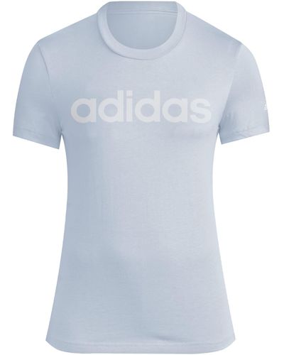 adidas Essentials Slim Logo Tee Kurzärmeliges T-Shirt - Blau
