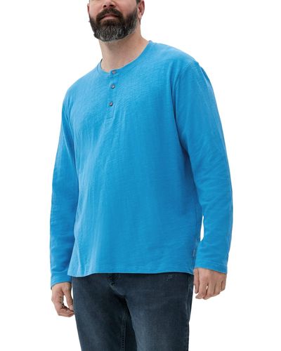 S.oliver Big Size 10.3.16.12.130.2129728 T-Shirts Langarm - Blau