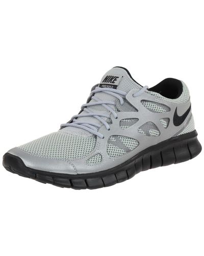 Nike Free Run 2 537732-009 Low-Top Sneaker Grau - Schwarz