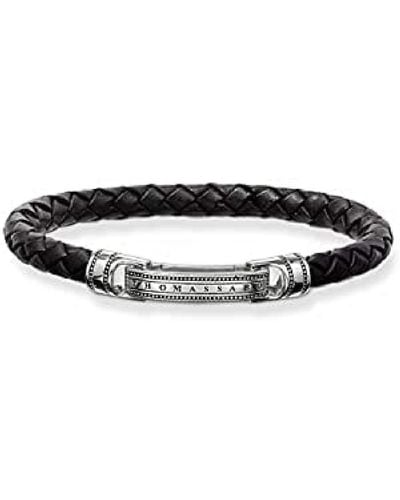 Thomas Sabo Armband Rebel at Heart 925 Silber 19 cm - Schwarz