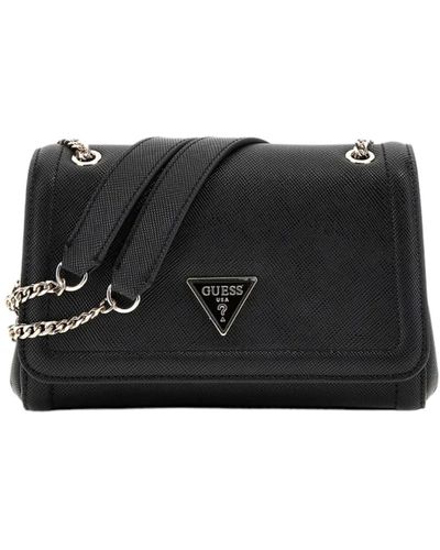 Guess Noelle Covertible Xbody Flap Bag Black