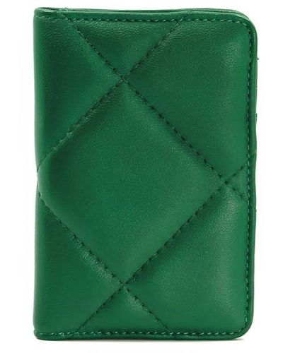 Dune Knightsbridge Quilted Leather Purse One Size Green Purse