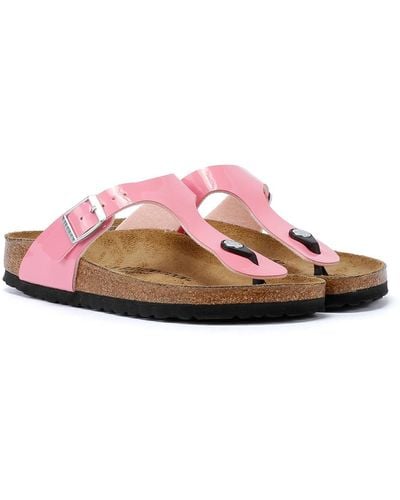 Birkenstock Flor Patent Candy Pink Sandals - Eur