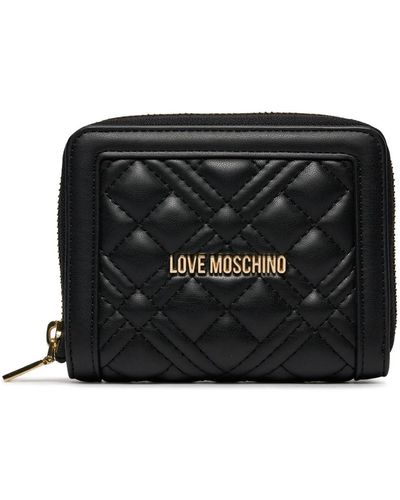 Love Moschino Portefeuille avec porte-monnaie pour femme de marque - Noir