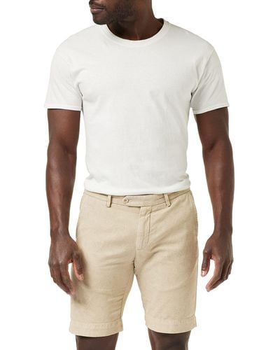 Hackett Leaf Print Shorts - White