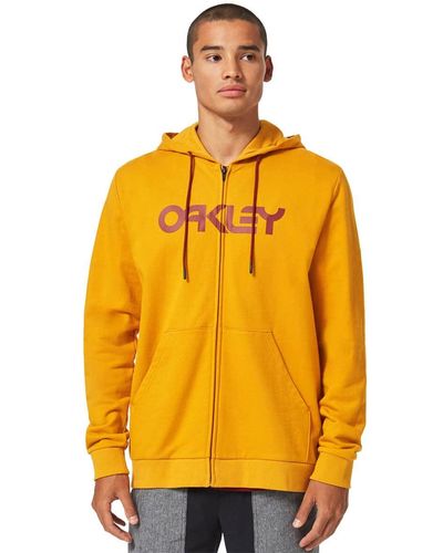 Oakley Teddy Full Zip Hoddie in Yellow | Lyst