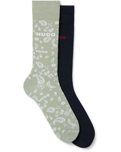 HUGO 2p Rs Paisley Cc Regular Socks - Green
