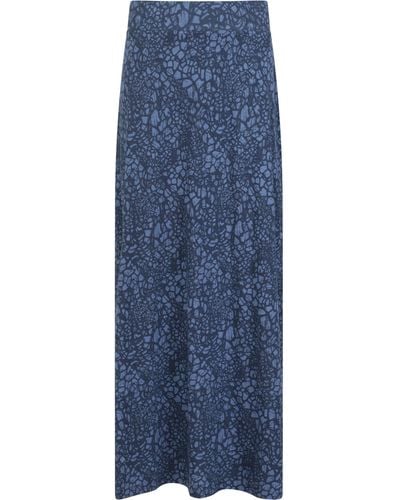 Mountain Warehouse Shore Womens Long Jersey Skirt - Lightweight, Breathable - For Spring Summer & Travel Dark Blue 10