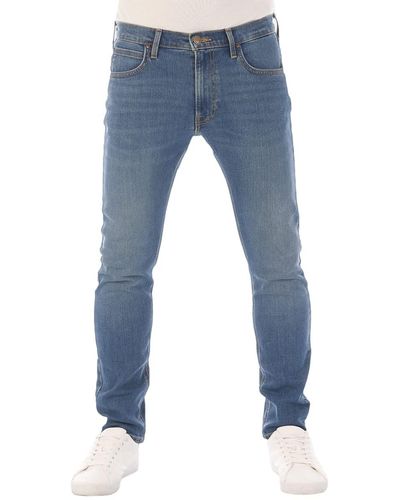 Lee Jeans Jeans da uomo Luke Slim Fit Pantaloni Tapered Uomo Jeans Cotone Denim Stretch Blu Nero Grigio w27 w28 w29 w30 w31 w32 w33 w34