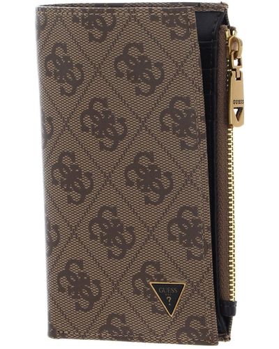 Guess Mito Billford Wallet Coin Pocket Beige/Brown - Marrone