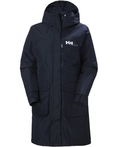 Helly Hansen S Rigging Waterproof Breathable Rain Coat Jacket With Hood - Blue