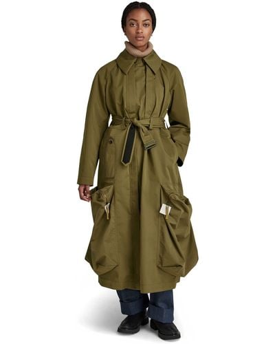 G-Star RAW E Para 2 In 1 Trench Coat - Green