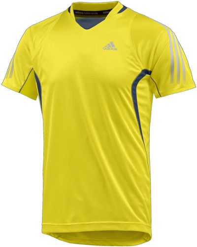 adidas , maglietta con scritta in lingua tedesca "Mittennium Tee", giallo. Medium