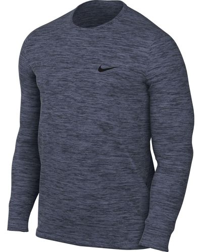 Nike Dri-fit Uv Hyverse Shirt Met Lange Mouwen - Blauw