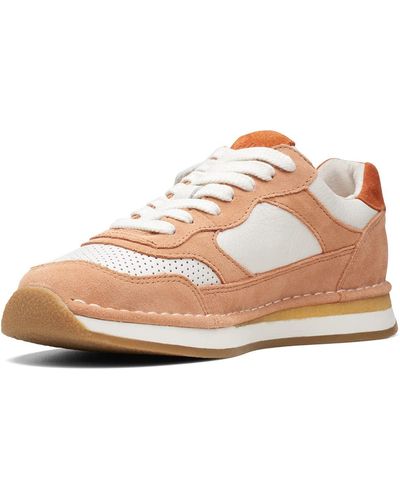 Clarks Craft Run Tor Suede Schuhe in Standard Fit Größe 61⁄2 beige - Pink