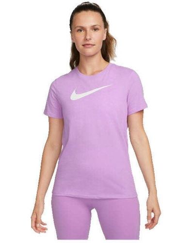 Nike W Nk Df Tee Swoosh T-shirt - Purple