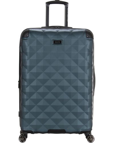 Kenneth Cole Reaction Diamond Tower Luggage Collection Lightweight Hardside Expandable 8-wheel Spinner Travel Suitcase - Blue