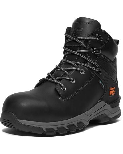 Timberland Mens Hypercharge 6 Inch Composite Safety Toe Waterproof Industrial Work Boot - Black