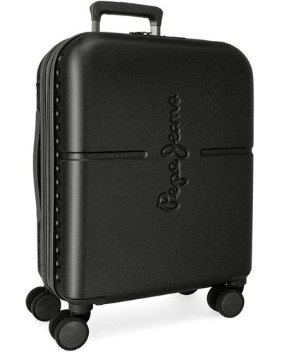 Pepe Jeans Highlight Ensemble de valises Noires 55/70 cm Rigide ABS Fermeture TSA intégrée 116 L 7,54 kg 4 Roues Doubles Bagage à Main