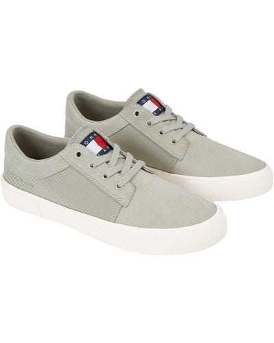 Tommy Hilfiger Sneakers Vulcanizzate Donna Lace Up Scarpe - Grigio