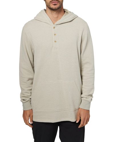 O'neill Sportswear Sweatshirt mit Kapuze und 3/4-Knöpfen - Grau