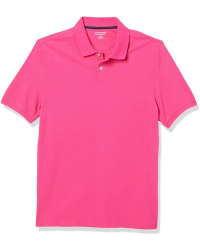 Amazon Essentials Slim-fit Cotton Pique Polo Shirt - Pink