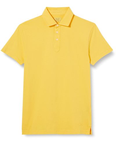 Hackett Gmd Jersey Ss Polo Shirt - Yellow
