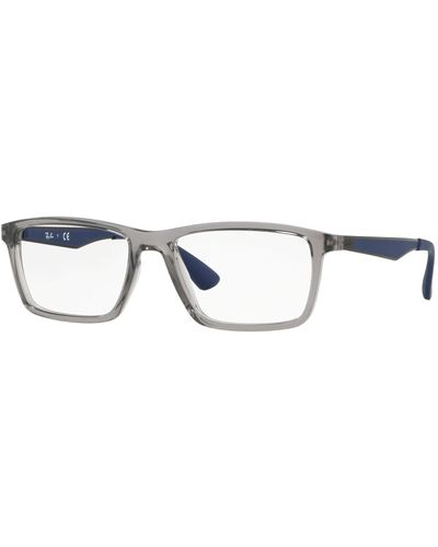 Ray-Ban Rx7056 Square Prescription Eyeglass Frames - Black