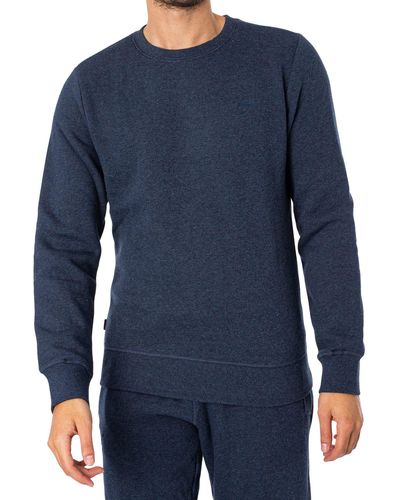 Superdry Logo EMB Crew Pullover Sweater - Blau