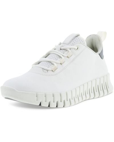 Ecco Gruuv W White Light Grey Sneaker - Weiß