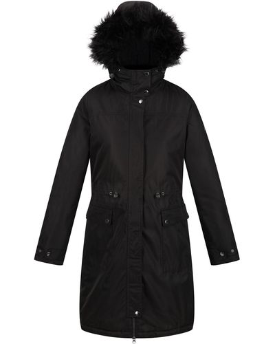 Regatta S Lellani Waterproof Insulated Parka Coat - Black