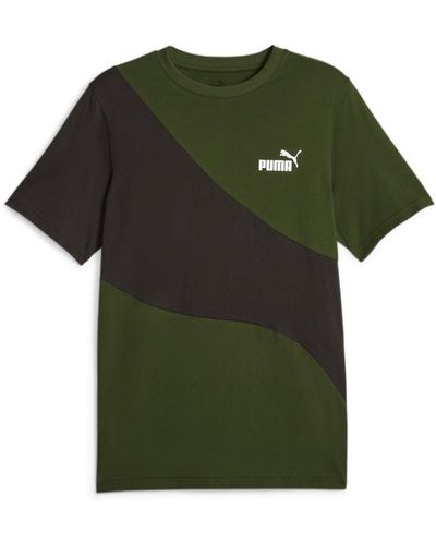PUMA T-Shirt Power Cat da Uomo M Vine Green - Verde