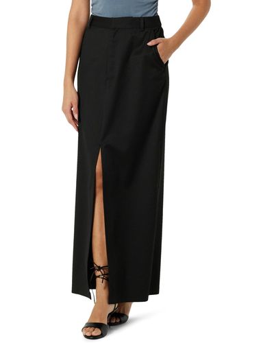 The Drop Roxy Suiting Column Skirt - Black