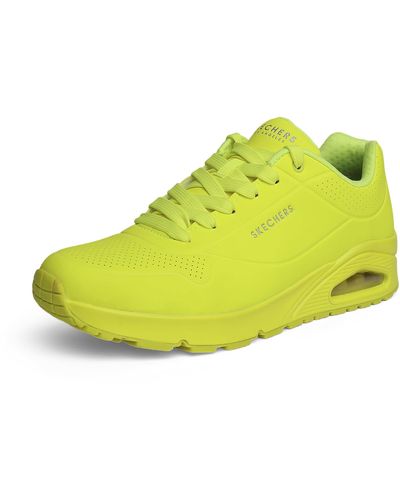 Skechers Uno Stand On Air Trainers - Geel