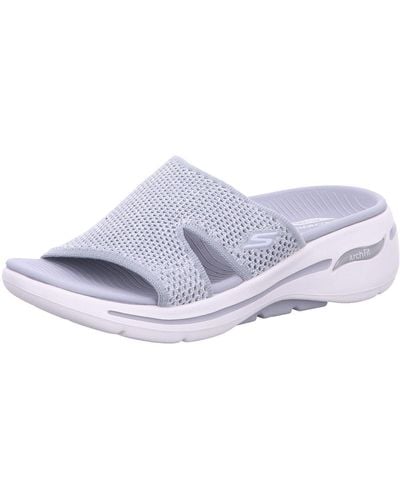 Skechers Go Walk Arch Fit Joy 140274 Grey Textile/canvas S Sandals Standard Fit 4 Uk - Blue
