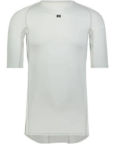 Russell Coolcore Half Sleeve Compression Tee - Gray